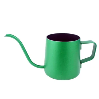 

Stainless Steel Hand Coffee Maker 350ml Milk Tea Pot Color Thicken Gooseneck Long Mouth Coffee Maker Cafetera Coffeeware DA60KF