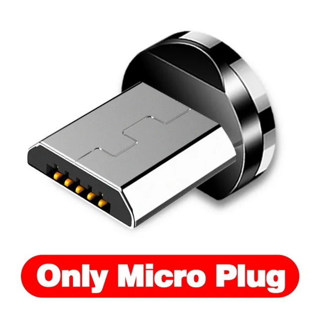 INIU светодиодный магнитный кабель Micro usb type-C для быстрой зарядки для iPhone 11 samsung, магнитный Micro usb type-C шнур зарядного устройства - Цвет: Only Plug For Micro