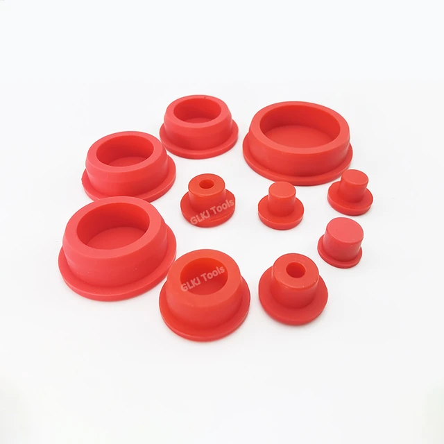 1 stücke Rot Umwelt Silikon Gummi Loch Caps 13mm-48,5mm Runde Loch  Abdichtung Stecker Stanzen End Kappen T-typ Stopper - AliExpress