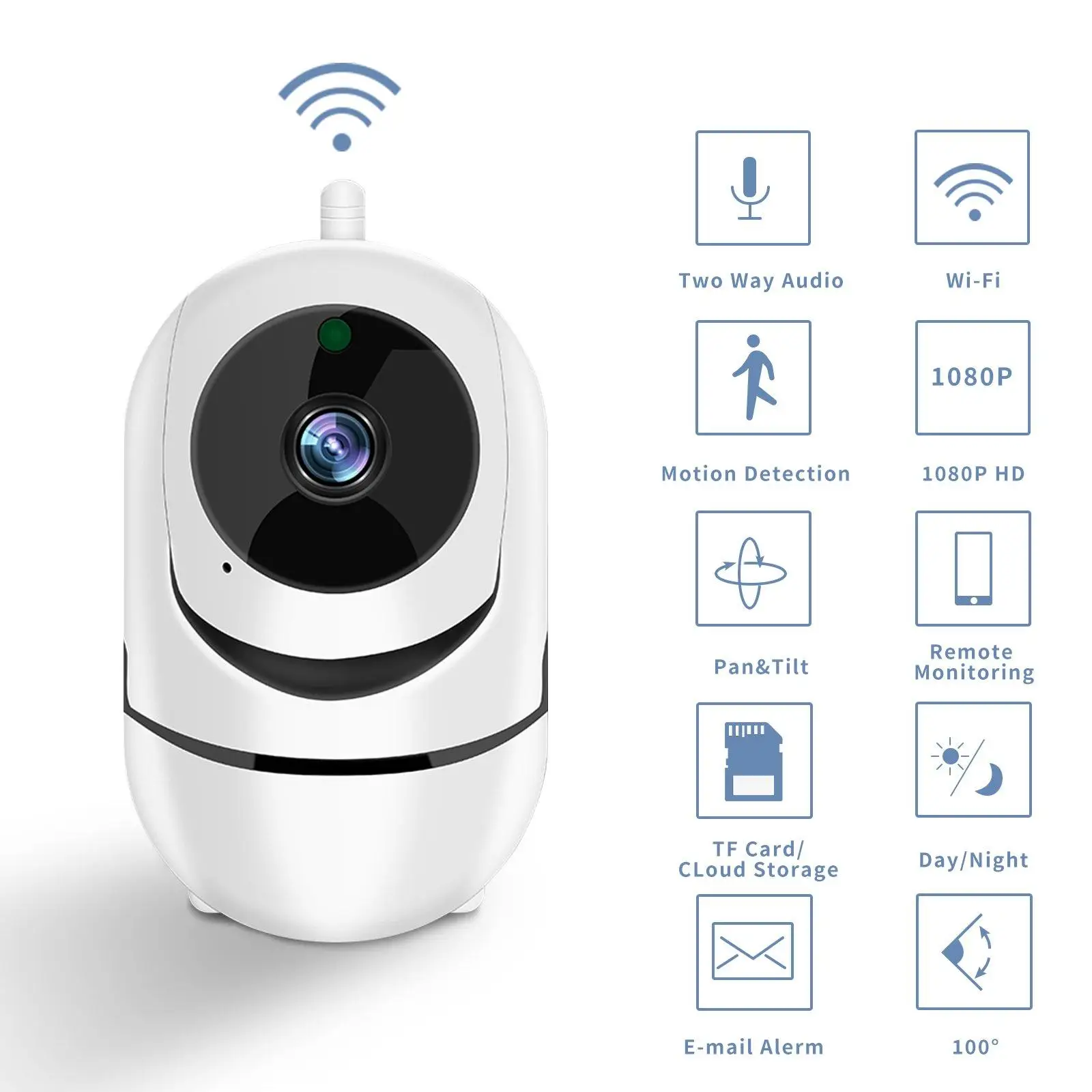 

Smart Wifi Camera HD 1080P Cloud Wireless IP Camera Intelligent Auto Tracking Of Human Home Security Surveillance