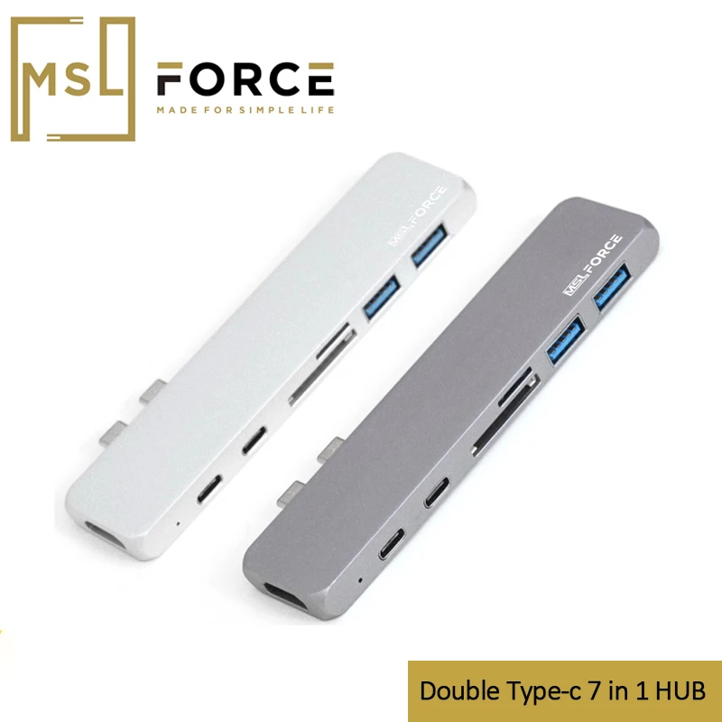 Док станция с двумя портами USB type C и hdmi портами|USB-хабы| |