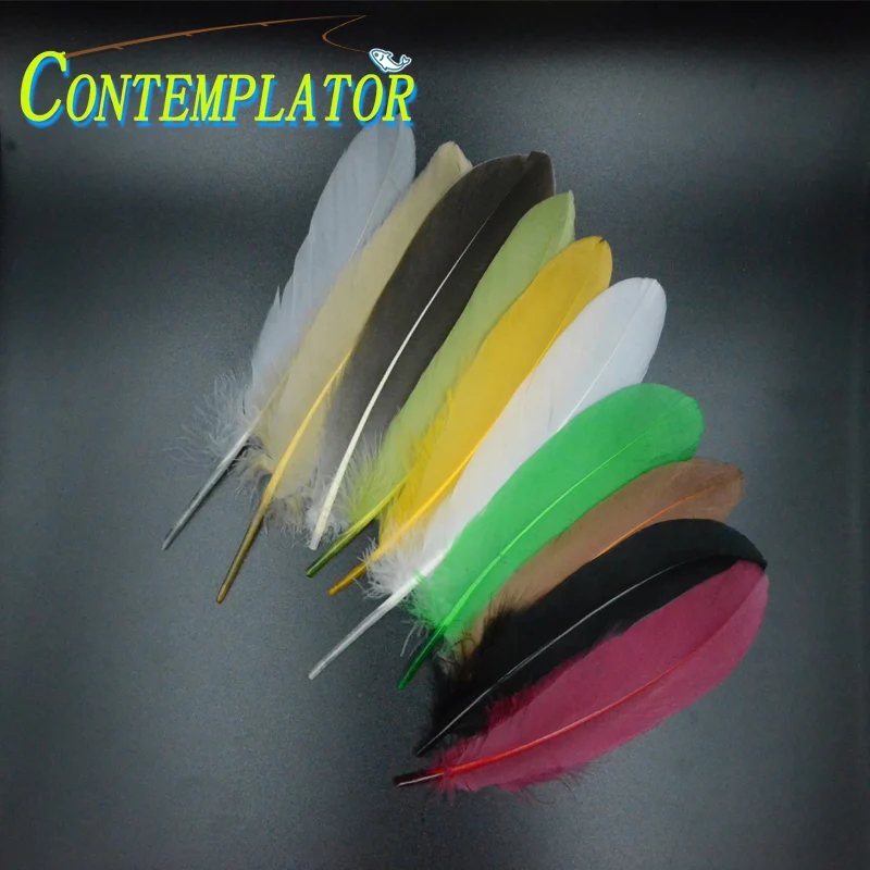 CONTEMPLATOR 50pcs Goose Shoulder Feathers For Salmon Flies Wing 10colors  Fly Tying Feather Married Wings On Traditional Wet Fly - AliExpress