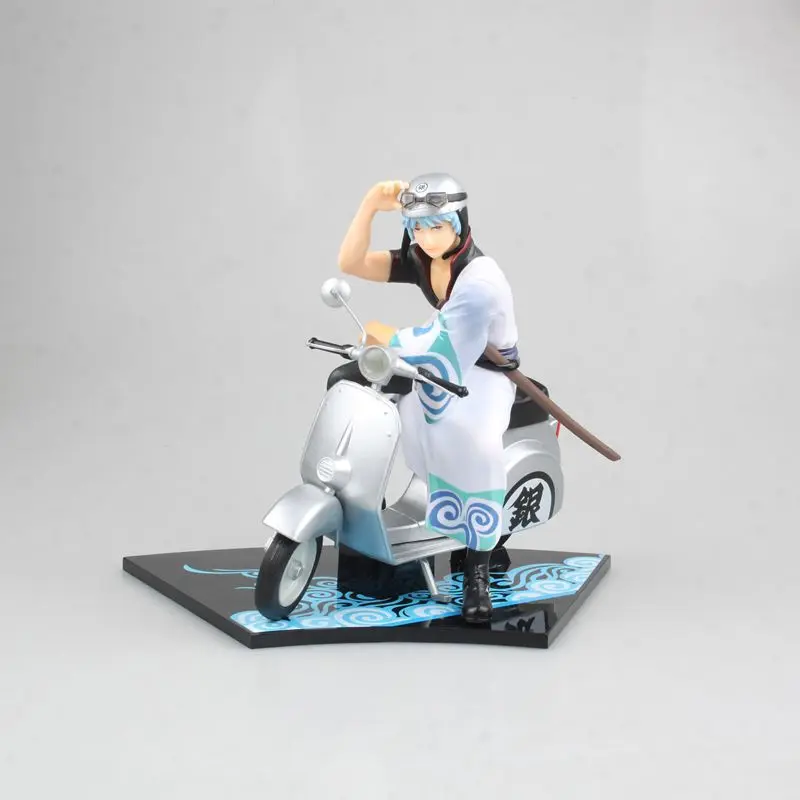 GINTAMA Shiro Yasha с мотоциклом Sakata Gintoki фигурка игрушки украшение модели 15 см | Игрушки и