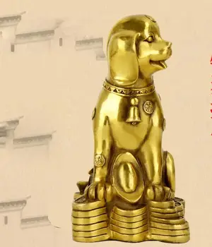 

Pure copper zodiac dog home crafts decoration