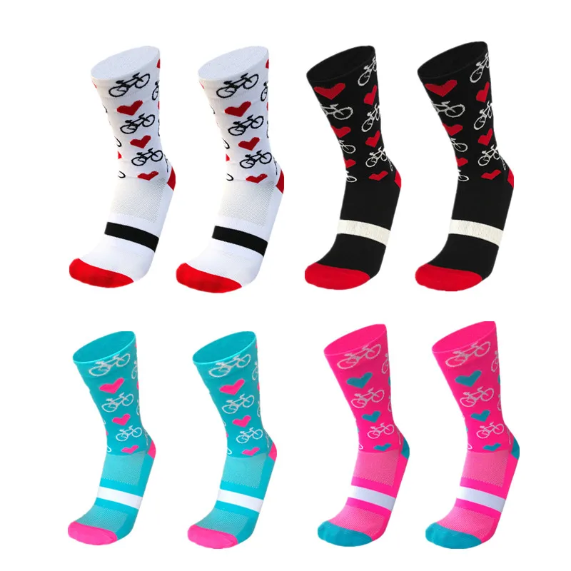 Calcetines de compresión profesionales para ciclismo, para hombre y mujer, para bicicleta de carreras al aire libre, para correr