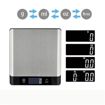 

Bluetooth Kitchen Scale 5KG/1 Electronice Scale LCD Baking Food Scale Digital Coffee scale Thin Stainless Steel Nutrition Scale