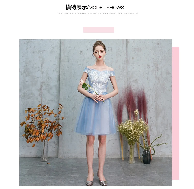 Свадебная вечеринка элегантное платье невесты Vestidos вышивка плюс Размеры Тюль Чай-Длина пикантные серый розовый Младший платье на выпускной "принцесса"