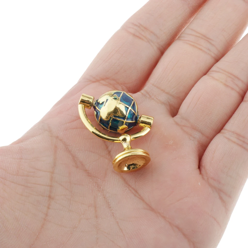 1/12 Dolls House Miniatures Simulation Globe Of The World With Stand Model