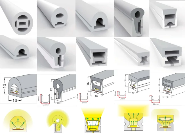 WS2812B WS2811 WS2815 LED Neon Rope Tube Silica Gel 1m/3m/5m 2835/5050 Flexible Strip Light Soft Lamp IP67 Waterproof | Освещение