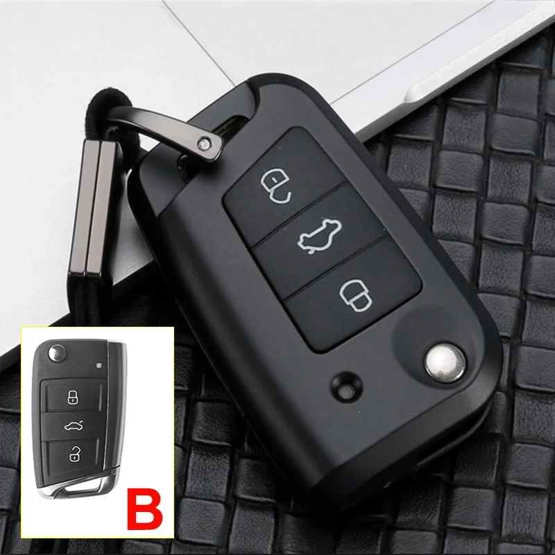 SKU图片-New-hot-sale-Zinc-alloy-Silicone-car-key-case-cover-keychain-For-Skoda-Octavia-A5-A7 (6)