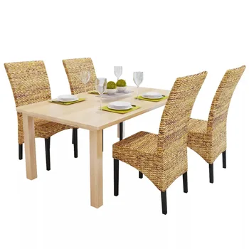 

VidaXL Dining Chairs 4 Pcs Abaca Brown 274200
