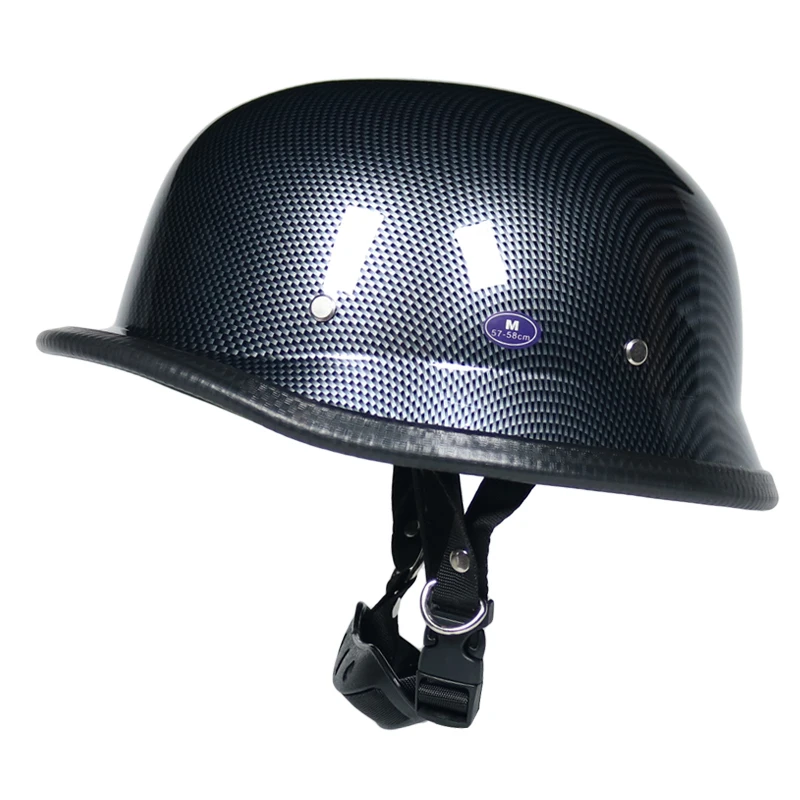 Второй мировой войны стиль черный Немецкий мотоцикл половина шлем Чоппер Байкер Пилот очки Новые - Цвет: 4