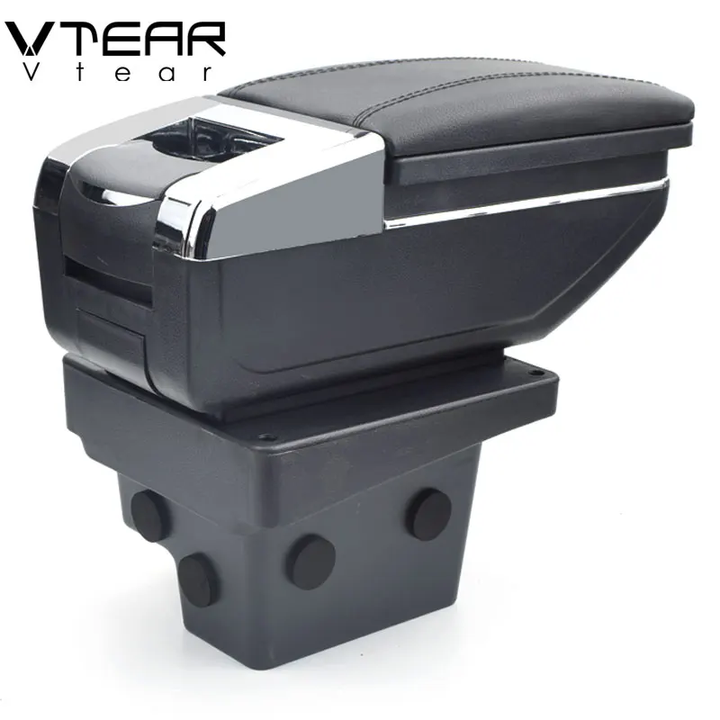 Аксессуары для vtear для Volkswagen Tiguan автомобильный подлокотник кожаный подлокотник вращающийся ящик для хранения usb интерфейс центральная консоль