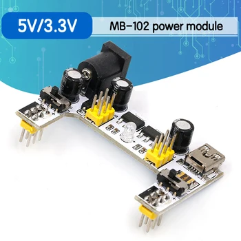 

MB102 Mini USB Interface Breadboard Power Supply Module MB-102 Module For Arduino White DC 7-12V 2 Channel Board