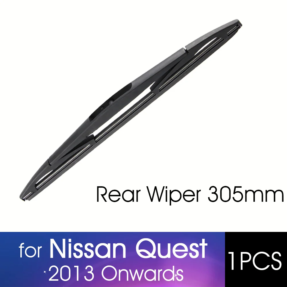 Single rear wiper BROSHOO, автомобильные задние щетки стеклоочистителя, Задний рычаг стеклоочистителя для Nissan Quest Hatchback(2013-) 305 мм, лобовое стекло, авто стиль - Цвет: Single rear wiper