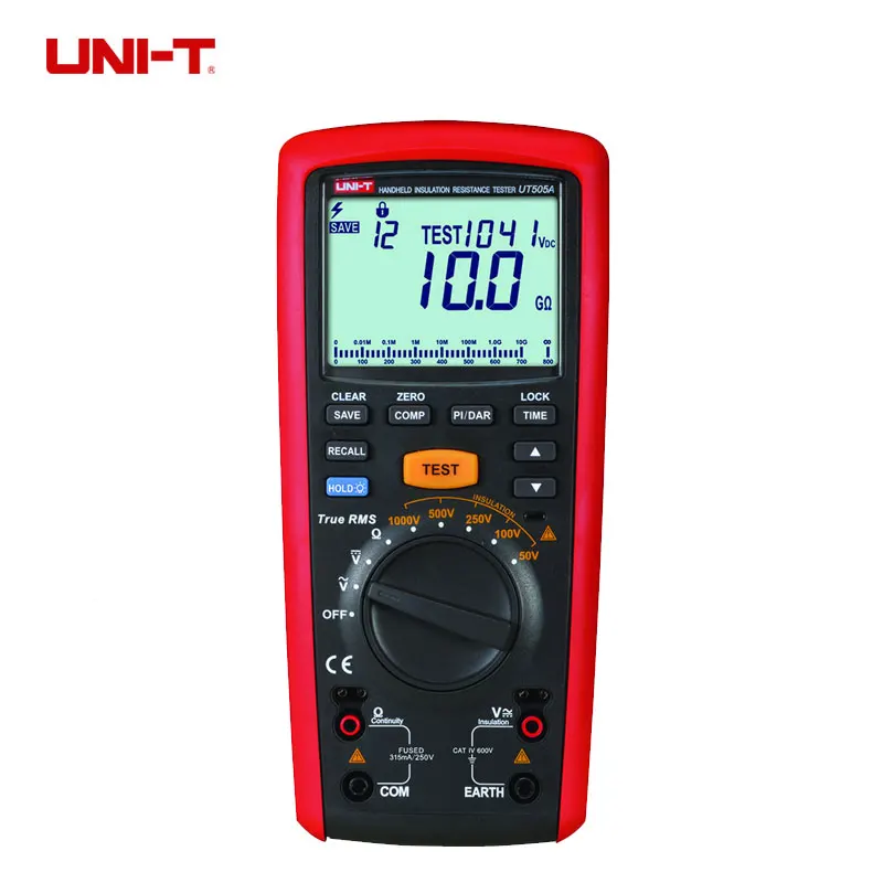 UNI T UT505A 1000 В тестер сопротивления изоляции ручной esr измеритель истинное