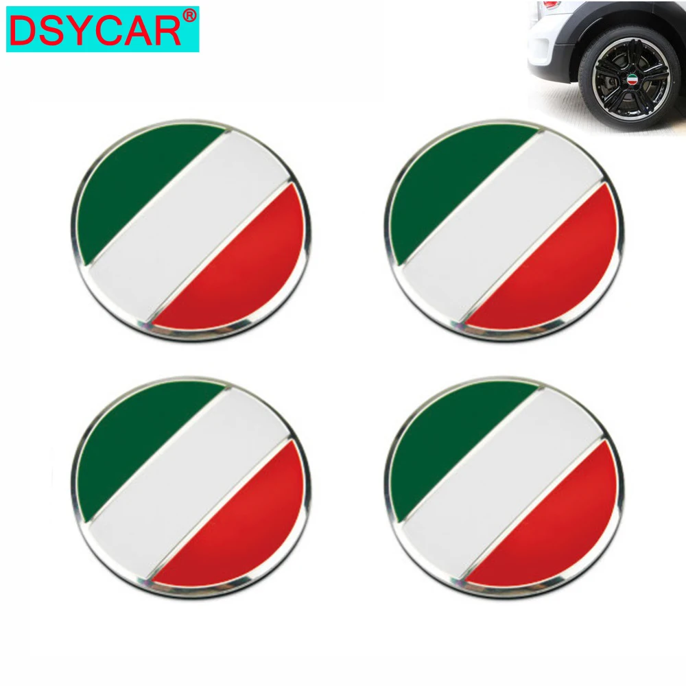 DSYCAR 4 шт./лот 56 мм итальянский флаг сплав Центральная втулка колеса автомобиля шапки наклейка эмблема для Ferrari Maserati Alfa Romeo FIAT Lamborghini