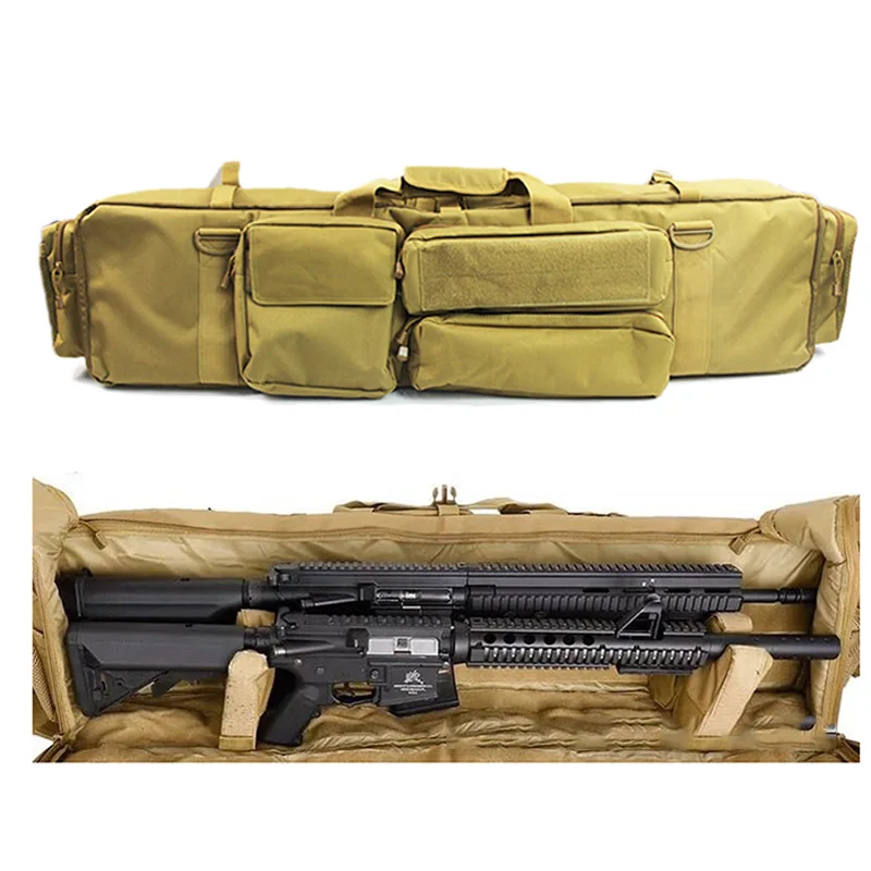 Сумка для тяжелого оружия, рюкзак, двойная винтовка, сумка, чехол для пилы M249 M4A1 M16 AR15, страйкбольный карабин, сумка для переноски, чехол с плечевым ремнем
