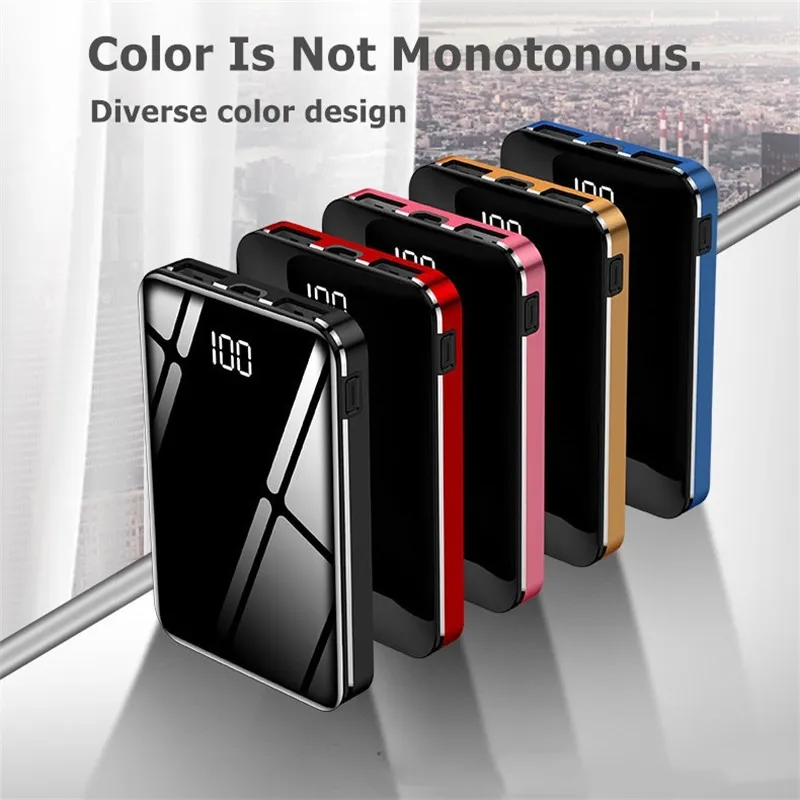 

New Full Screen Power Bank Portable 20000 MAh for All Smart Phone Battery Powerbank Fast Charging Cell Phone Power Bank Dual USB