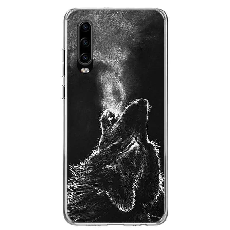 Волчий свирепый чехол для телефона huawei P30 P20 mate 30 20 10 Pro P10 Lite P Smart Z+ Coque Shell Capa - Цвет: TW052-1