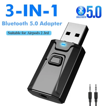 

Bluetooth 5.0 Audio Receiver Transmitter Stereo AUX USB 3.5mm Jack RCA & Mic Handsfree Call For TV Car PC Music Wireless Adapter