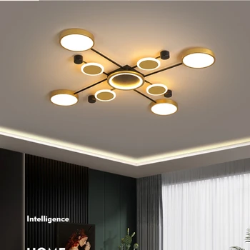 

Modern living room lamp led chandelier lighting Nordic light luxury / gold / study bedroom lamp home art restaurant chandelier