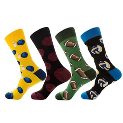 Breathable Cotton Socks Floral Socks Adult Socks Sports Jacquard Socks Crew Homme Sox Colorful Breathable Autumn Winter Socks