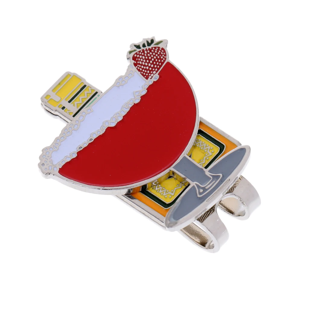 Drinking Cup Design Magnetized Clip On Golf Ball Marker Golf Accessories