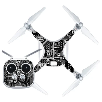 

Circuit Board Style Vinyl Skin Sticker for DJI Phantom 4 Drone And Remote Controller 0218