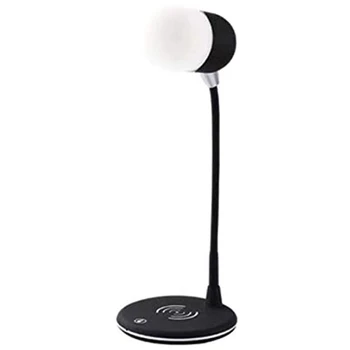 

Desk Lamp Dimmable Eye-Caring, 3 in 1 [Table Lamp,Wirelss Charger,Audio Loud Speaker] Reading Light Night Light 3 Mode Brightnes