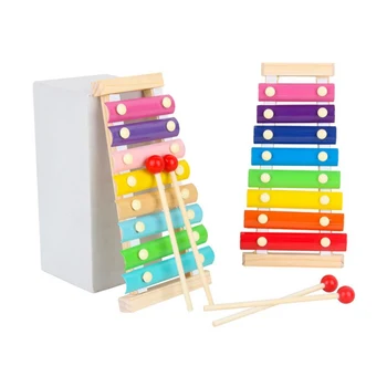 

Colorful Toy Musical Instrument Hand Knock On The Piano Wooden Children's Color Eight-Tone Early Education Puzzle