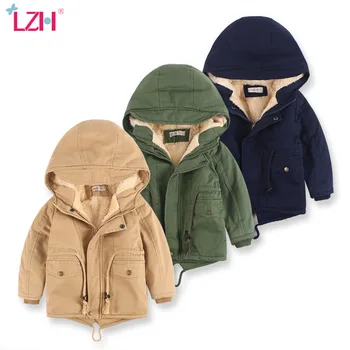 

LZH 2020 New Winter Plus Velvet Windbreaker For Boy Cotton 70% Thicken Warm Children's Winter Jacket Casual kids Snowfield Coat