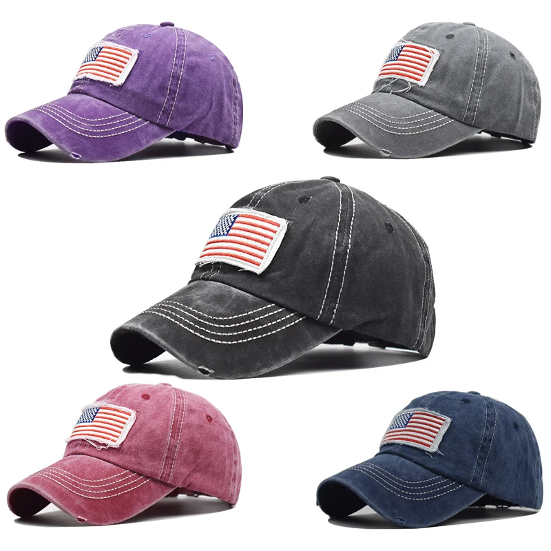 

Baseball CapOutdoor Sport Baseball Cap Hat Women USA American flag sign Spring Autumn Cap Hats For Women Grinding Multicolor