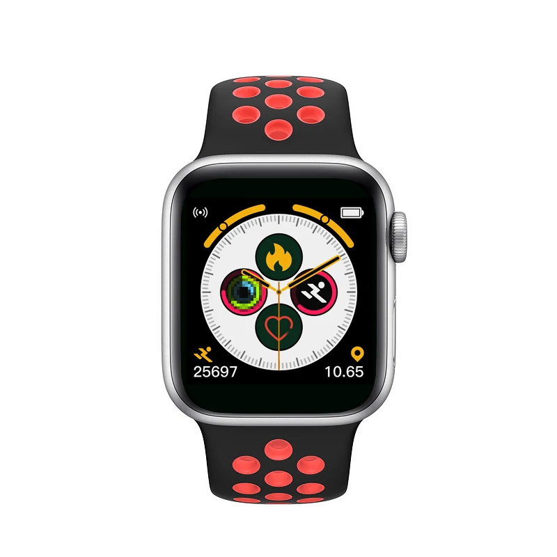 NikeRed Bluetooth Вызов Смарт часы музыка кровяное давление Группа фитнес трек Спорт Смарт Браслет Iwo F10 PK iwo8 для IOS Android - Цвет: NikeRed