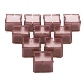 

10pcs No-slip Chair Leg Caps PVC Feet Table Covers Protectors for Hardwood Floors