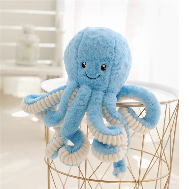 1 шт. 18 см креативный плюшевый Осьминог игрушки осьминог куклы-Киты и набивные плюшевые игрушки маленький кулон морские игрушки для животных детские подарки - Цвет: Синий