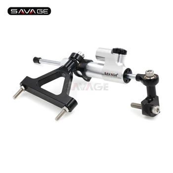 

Steering Damper Adjustable Stabilizer For KAWASAKI ZX6R NINJA 2007-2008 Motorcycle Linear Reverse Safety Kit CNC Bracket ZX-6R