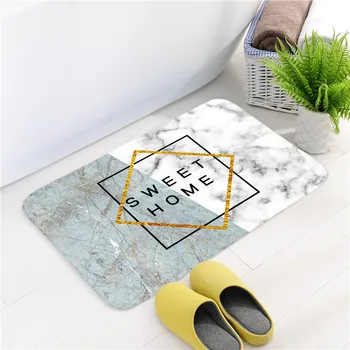 

Marble Geometric Floor Mat Door Mat Digital Printing Floor Mat Bathroom Kitchen Toilet Long Absorbent Non-slip Mat