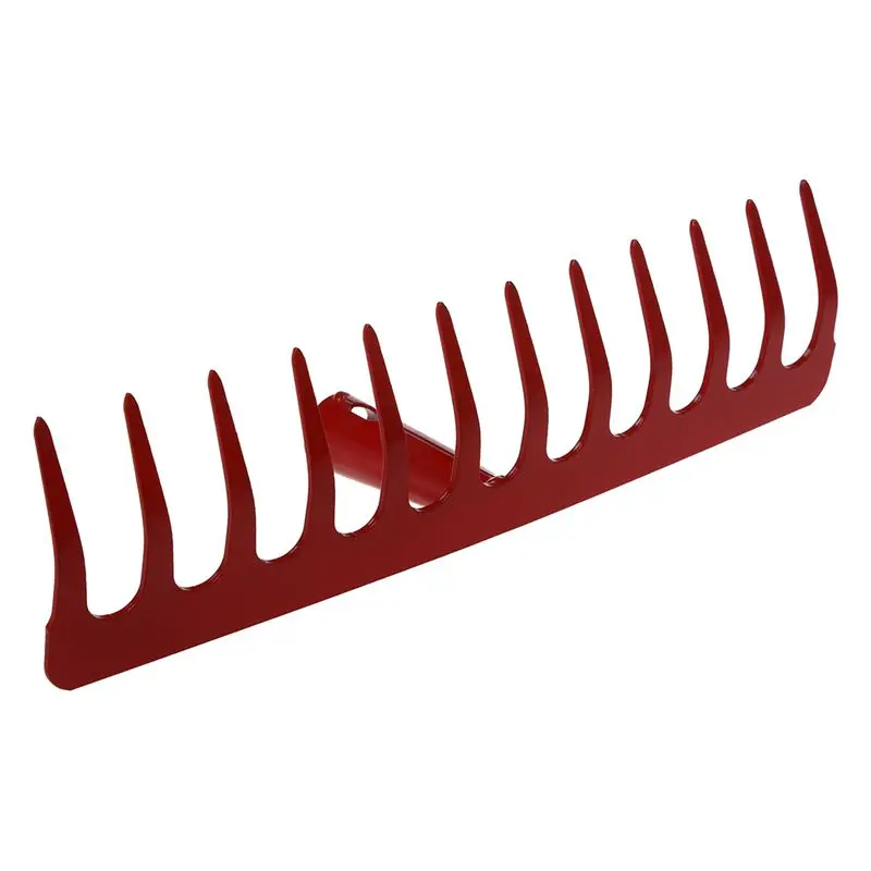ELEG-Metal 12 зубцов ручной культиватор грабли инструмент головка красный