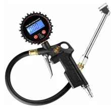 Автомобильный ЖК-цифровой светодиодный тестер давления в шинах, манометр с двойной головкой, система контроля давления в шинах Manometro