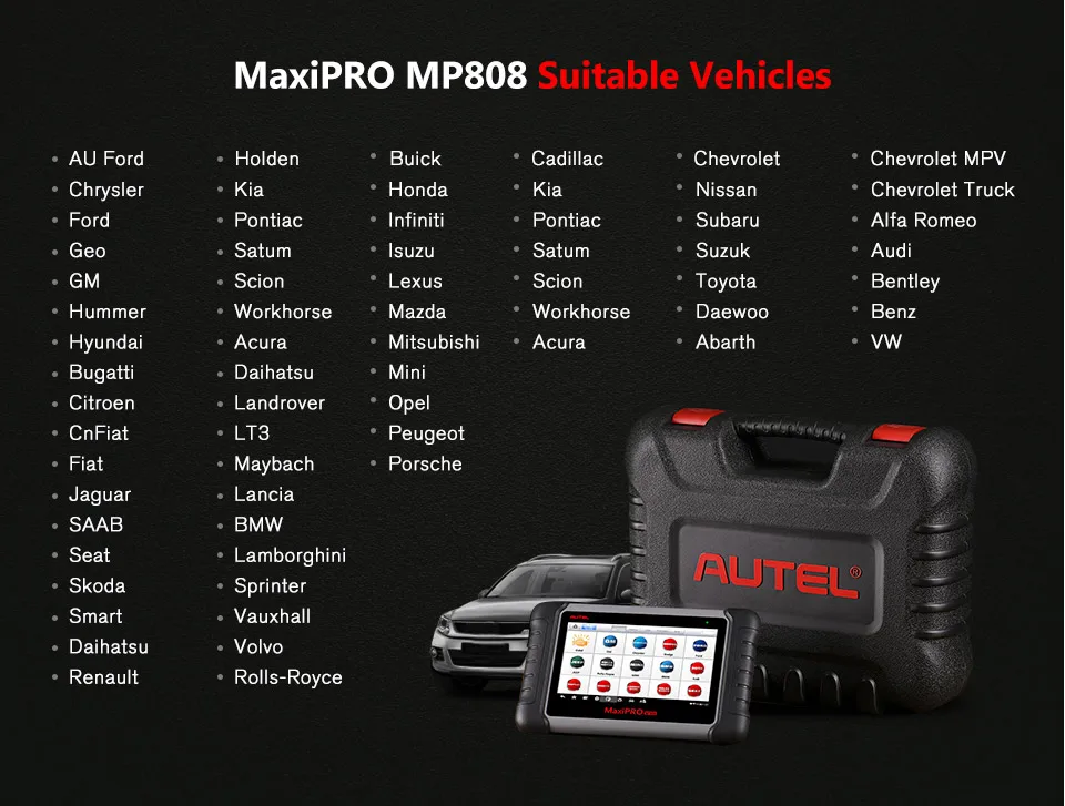 Autel MaxiPRO MP808 OBD2 Автомобильный сканер OBDII диагностический инструмент сканирования, пожалуйста, нажмите на картинку, чтобы купить кодировкой autel MaxiSys MS906 DS808