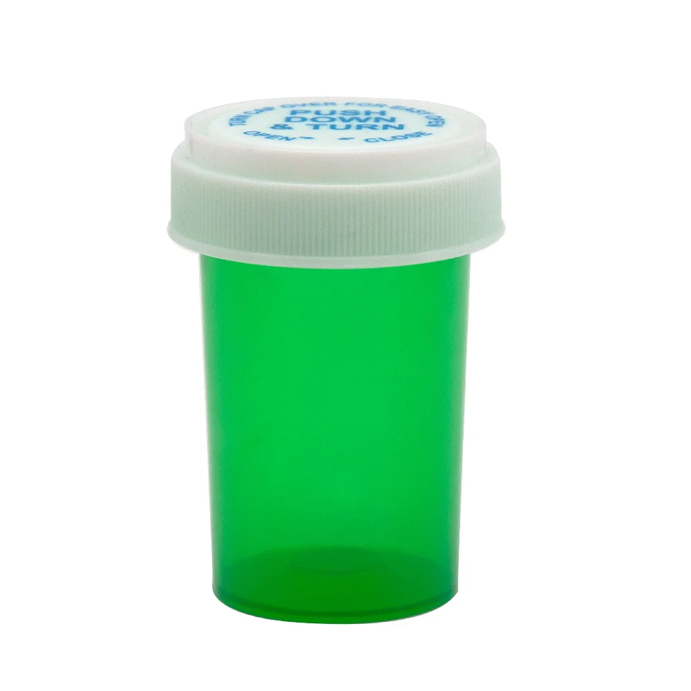 20 Dram пусковой и поворотный флакон, контейнер, акриловый пластиковый контейнер для хранения, контейнер для таблеток, чехол для бутылок, коробка для табака, контейнер для трав - Цвет: Green