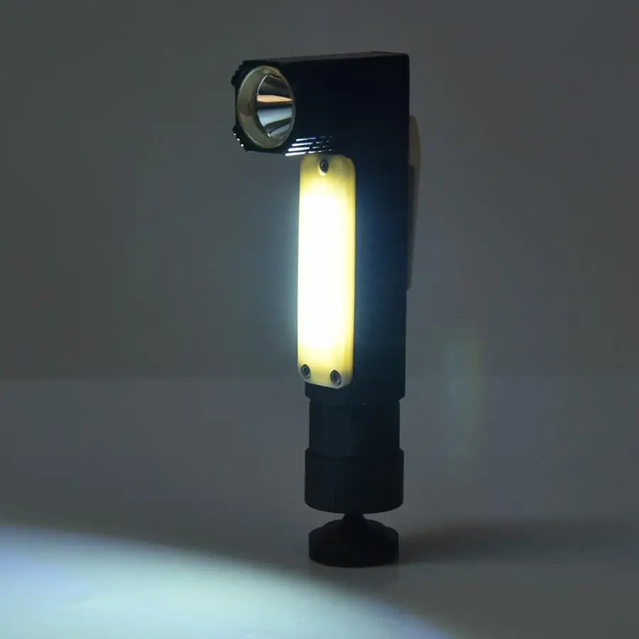 Из алюминиевого сплава для улицы фонарик с USB подзарядкой S/L 90 градусов складной фонарик для кемпинга 5 передач Рабочий фонарь для кемпинга открытый инструмент