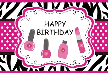 

HUAYI Lipstick Theme Photography Backdrop Girl Birthday Photos Background Party Photo Booth W-2253