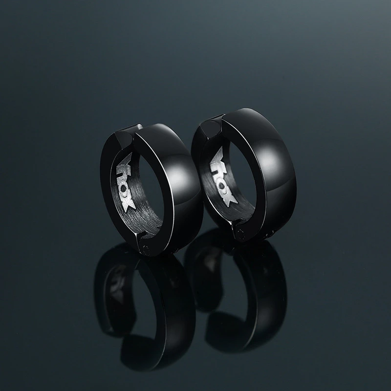 Vnox Stainless Steel Mens Womens Hoop Earrings Huggie Hypoallergenic Ear Clip Jewelry 5