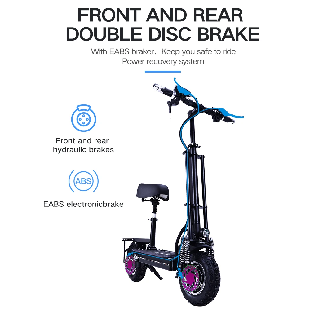 US $1.306.60 Electric Scooter Adult3000W Moter Fast Foldable Eletrick Scooters With Seats big wheels Max Speed to 85kmhturn handle