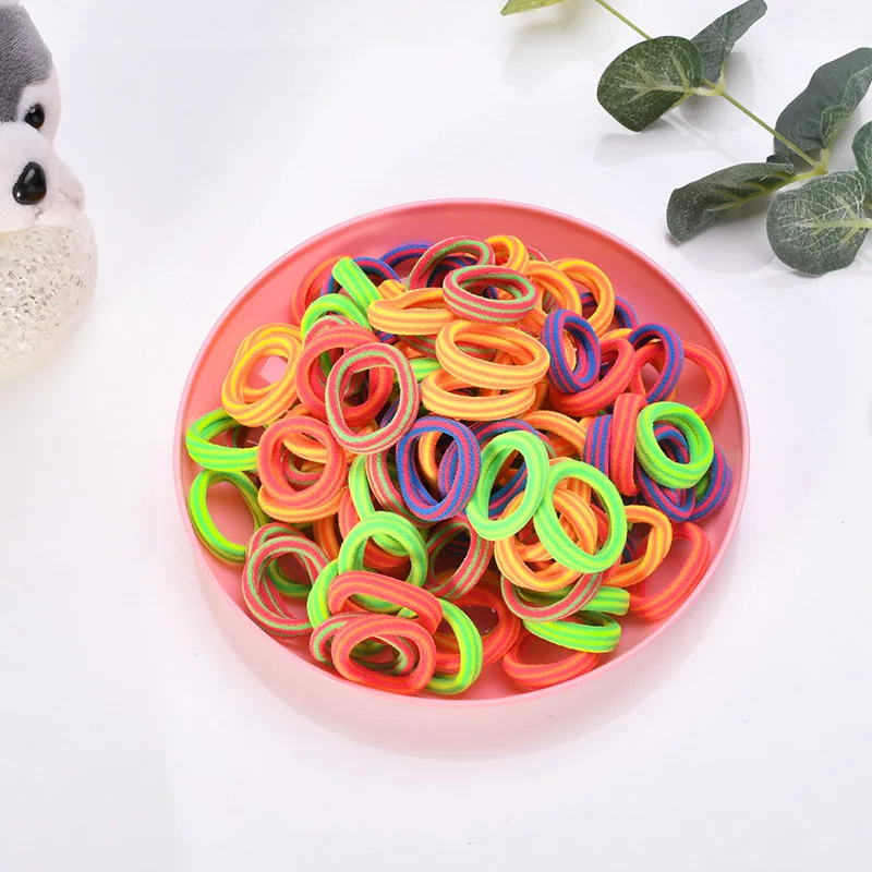 Donut color mixing 50 шт./лот, Высококачественная эластичная резинка для волос для девочек, стильный бесшовный ободок для волос диаметром 2,5 см, резинка для волос, головной убор - Цвет: Donut color mixing