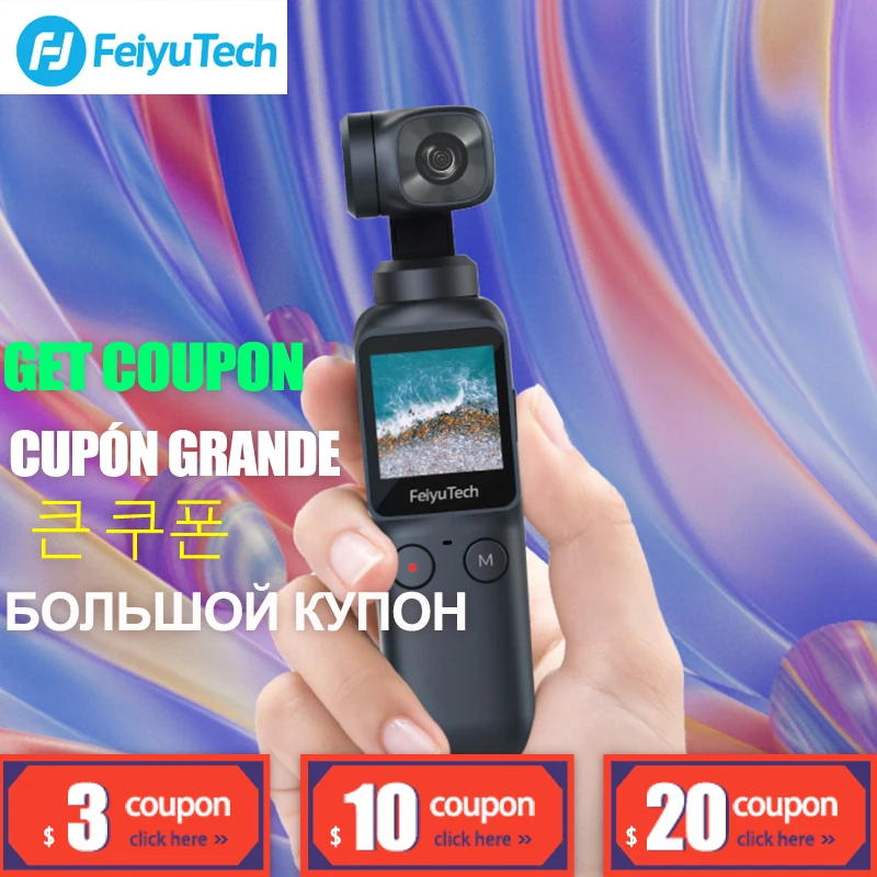Карманный 3 осевой карданный стабилизатор Feiyutech для камеры 360 градусов