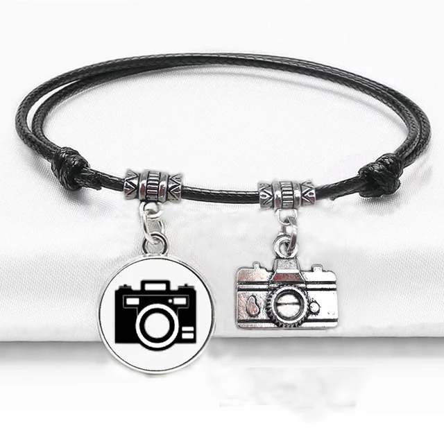 Pandora Camera, Heart & Compass Triple Dangle Charm