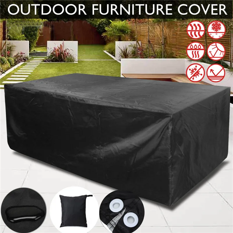 

6 Size Outdoor Furniture Cover Patio Garden Table Chair Shelter Sun Protector Furniture Cover Waterproof Dustproof Cover
